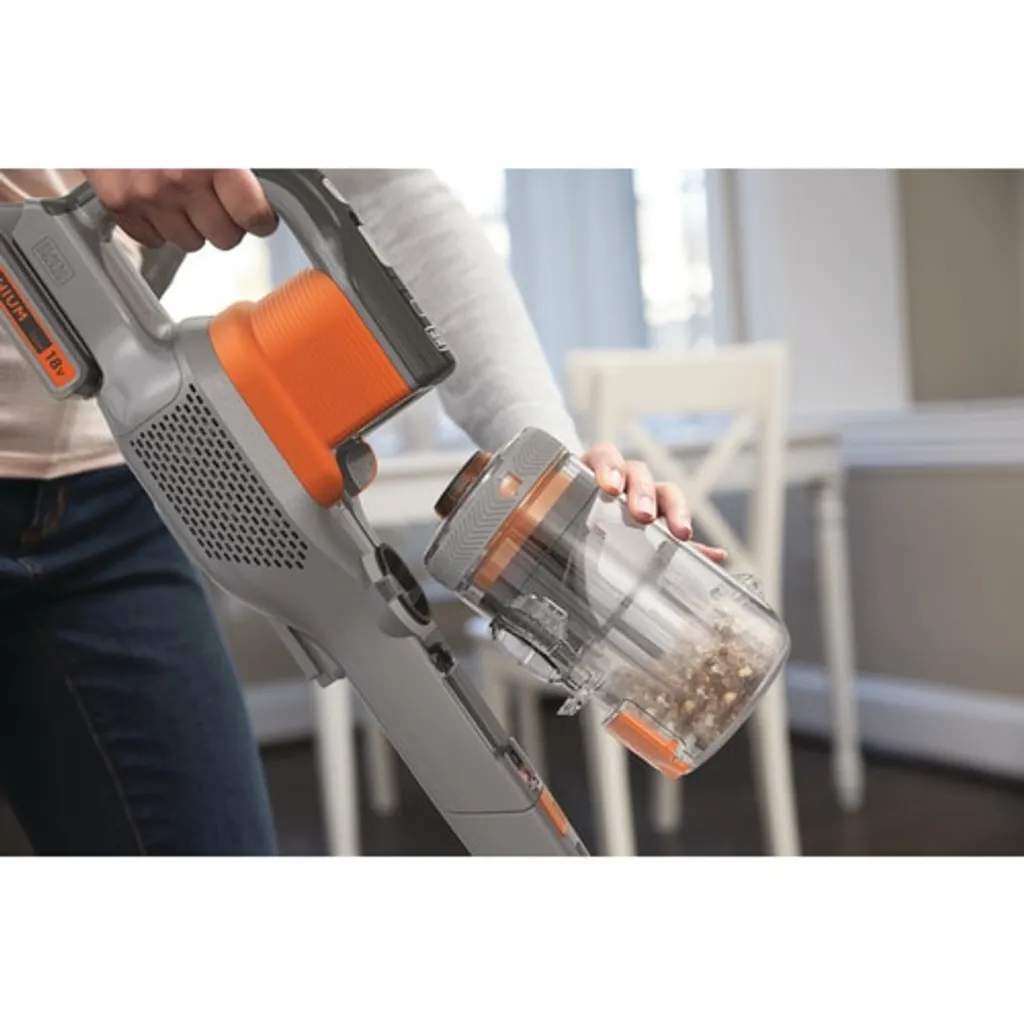 Black & Decker Black + Decker BHFEV182C2 18V Akku-Stielsauger Handstaubsauger Orange Mit 2. Akku 5 Black & Decker Black + Decker BHFEV182C2 18V Akku-Stielsauger Handstaubsauger Orange Mit 2. Akku – Bild 3