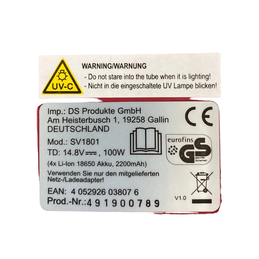 CLEANmaxx Akku-Milben-Handstaubsauger Mit UV-C-Licht - Rot/weiß UV Licht Akku Milbensauger Handstaubsauger Milben Allergiker Kabellos CLEANmaxx 15 CLEANmaxx Akku-Milben-Handstaubsauger Mit UV-C-Licht - Rot/weiß UV Licht Akku Milbensauger Handstaubsauger Milben Allergiker Kabellos CLEANmaxx – Bild 13