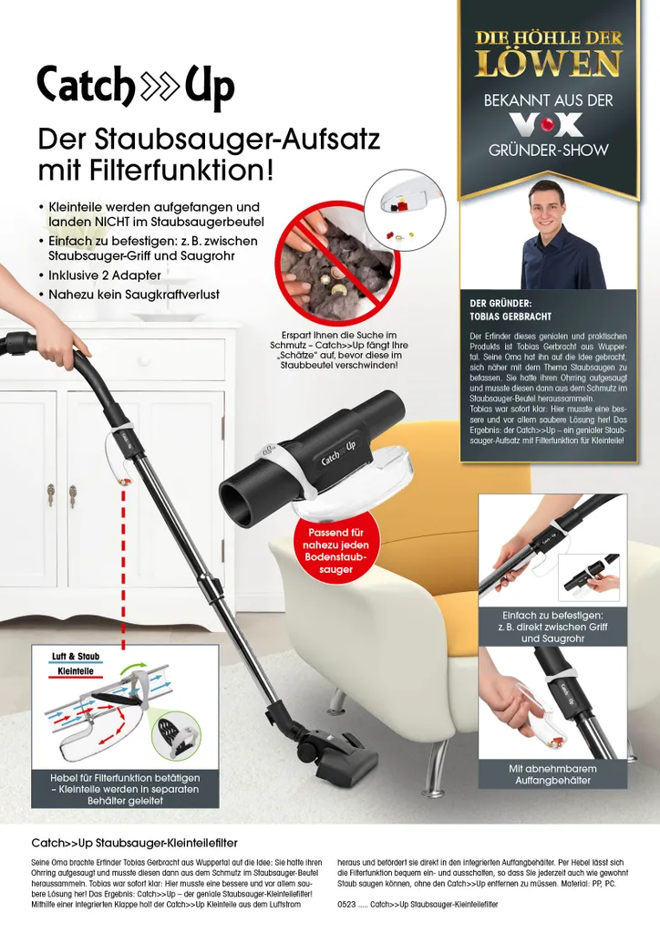 CatchUp Staubsauger-Kleinteilefilter Auffänger Adapter Catch Up 16 CatchUp Staubsauger-Kleinteilefilter Auffänger Adapter Catch Up – Bild 14