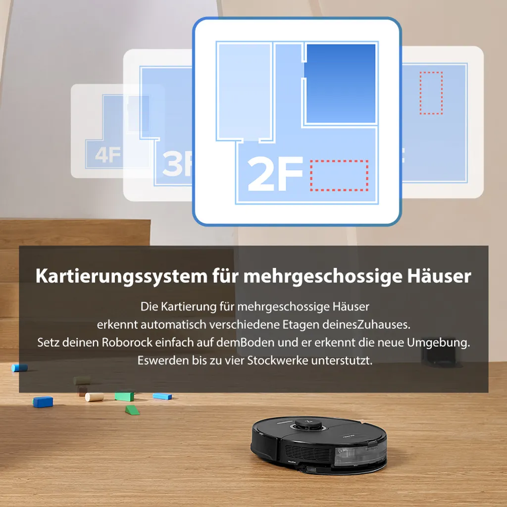 Roborock S8 Staubsauger Roboter Saugroboter 6000 Pa DuoRoller-Bürste VibraRise Wischen 3D-Mapping Reactive 3D-Hindernisumgehung (Schwarz) Mit 2pcs Mopp 14 Roborock S8 Staubsauger Roboter Saugroboter 6000 Pa DuoRoller-Bürste VibraRise Wischen 3D-Mapping Reactive 3D-Hindernisumgehung (Schwarz) Mit 2pcs Mopp – Bild 12