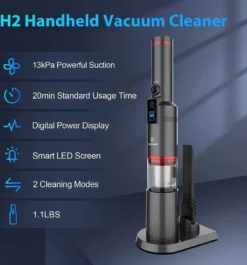 Akku Handstaubsauger, Handsauger Kabellos 13000Pa/100W Tragbar Autostaubsauger Mit Ladestation,für Auto Zuhause Tierhaare,Leichtgewicht Ab 500gr(Schwarz) -Staubsauger Geschäft c925aee6f799e903ac1e4246d7188523