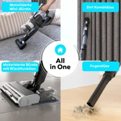 BALTER VERTU X11 PRO Kabelloser Akku Staubsauger Mit Wischfunktion, ALL-IN-ONE Akku- & Handstaubsauger, 350W Hohe Saugleistung, Bis Zu 50 Minuten Laufzeit, Beutellos, FLEX-Gelenk, LED-Düse, Tierhaar Geeignet -Staubsauger Geschäft cd8154892a22bf75eb1b44568007e45a