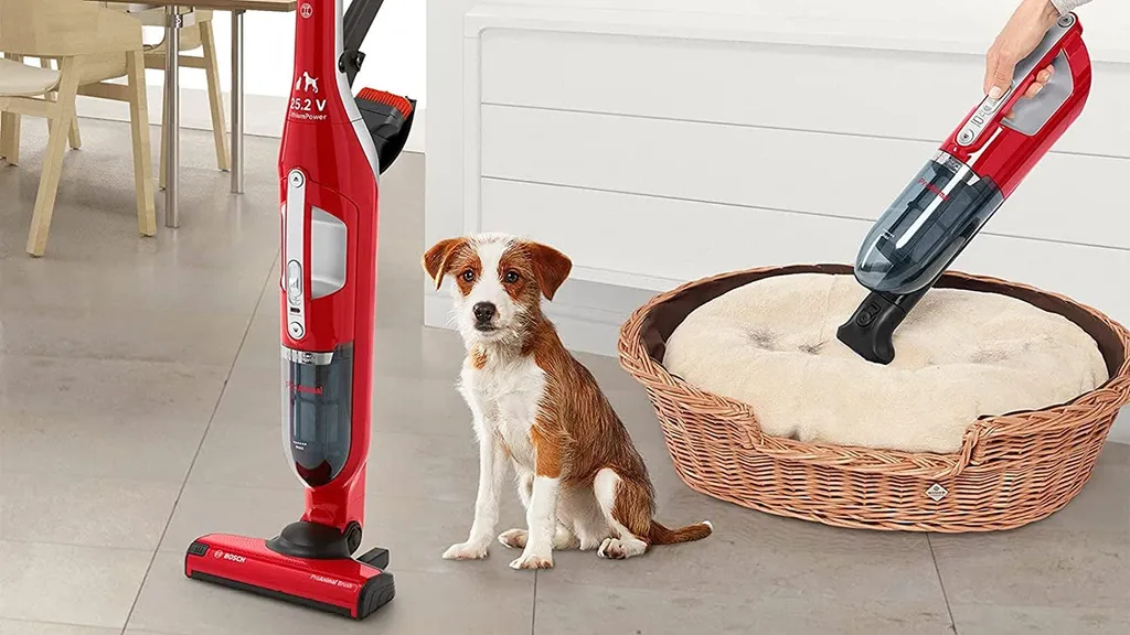 Bosch BBH3ZOO25 Kabelloser 2 In 1 Handstaubsauger Mit Stiel 25.2V ProAnimal Rot 4 Bosch BBH3ZOO25 Kabelloser 2 In 1 Handstaubsauger Mit Stiel 25.2V ProAnimal Rot – Bild 2
