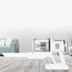 MAXXMEE Akku-Zyklon-Staubsauger Mit Schmutzgraderkennung - Weiß/grün Staubsauger Beutellos Sauger Akku Zyklon Bodenstaubsauger Kabellos Boden 60min -Staubsauger Geschäft d1a45b034baea2f199c53f37c70256f6 1