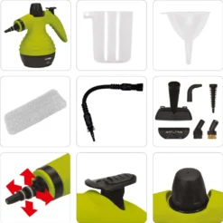 Dampfreiniger Tragbarer Handdampfreiniger Reinigungsgerät Leistungsstark, Multifunktional, Bis 110°C 10 Tlg. Set -Staubsauger Geschäft d3d78507222b373650d0d7ebdaab7d2a