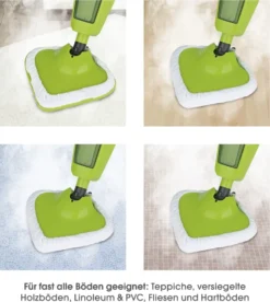 CLEANmaxx Dampfbesen 1000W Grün Bodenpflege Inkl. Messbecher Mikrofasertuch 33 CLEANmaxx Dampfbesen 1000W Grün Bodenpflege Inkl. Messbecher Mikrofasertuch -Staubsauger Geschäft dbdcb2b605b8e6dd3b574c097af9e074