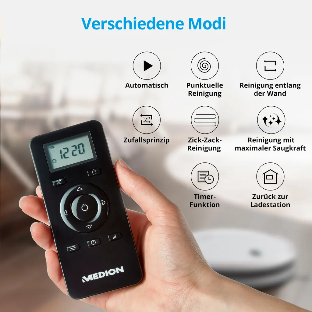 MEDION Staubsaugerroboter Mit Ladestation E40 (Staubsaugerroboter Für Hartböden, Fliesen, Laminat, Optimiert Für Tierhaare, Direkte Absaugung, Automatische Rückkehr Zur Ladestation) 5 MEDION Staubsaugerroboter Mit Ladestation E40 (Staubsaugerroboter Für Hartböden, Fliesen, Laminat, Optimiert Für Tierhaare, Direkte Absaugung, Automatische Rückkehr Zur Ladestation) – Bild 3