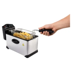 MEDION MD 18084 Fritteuse (2.000 Watt, 3L Ölbehälter, Hochwertiges Edelstahlgehäuse, Temperatureinstellung Bis 190° C) Silber -Staubsauger Geschäft ef8f78d004877754d9147fbaf62d9162