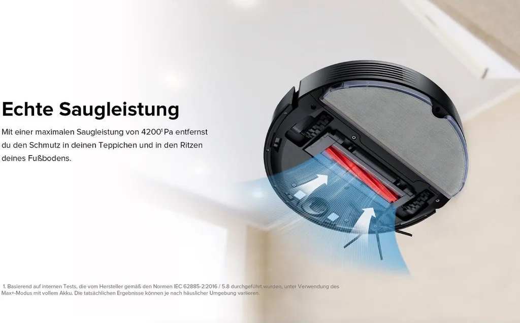 Roborock Q7 Max+ Staubsauger Roboter Mit Absaugerstation/Auto-Empty Dock Pure (2,5 L) 4200Pa Saugroboter Kehrroboter EU Schwarz 15 Roborock Q7 Max+ Staubsauger Roboter Mit Absaugerstation/Auto-Empty Dock Pure (2,5 L) 4200Pa Saugroboter Kehrroboter EU Schwarz – Bild 13