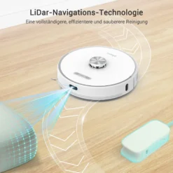 Ultenic T10 Saugroboter Mit Absaugstation, 3000Pa Saugroboter Mit Wischfunktion, Laser Navigation Saugroboter, Mehrstöckige Kartierung Staubsauger Roboter, Roboterstaubsauger Ideal Für Teppiche -Staubsauger Geschäft f30b427a00296f77d92a57d3d0ab1249