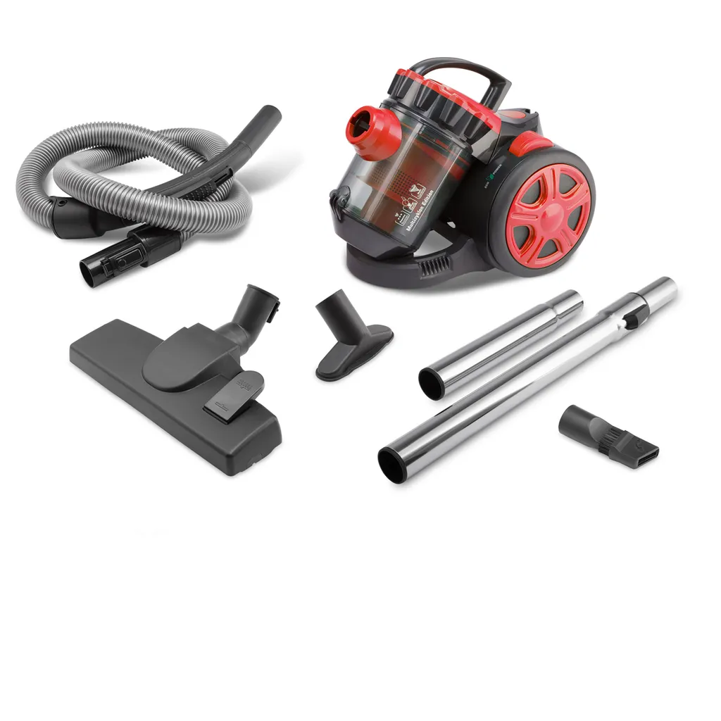 Monzana Staubsauger Beutellos Zubehör HEPA-Filter 700 W Leistungsstark 8 M Radius Haushalt Bodenstaubsauger Multi Zyklon, Farbe:rot 6 Monzana Staubsauger Beutellos Zubehör HEPA-Filter 700 W Leistungsstark 8 M Radius Haushalt Bodenstaubsauger Multi Zyklon, Farbe:rot – Bild 4