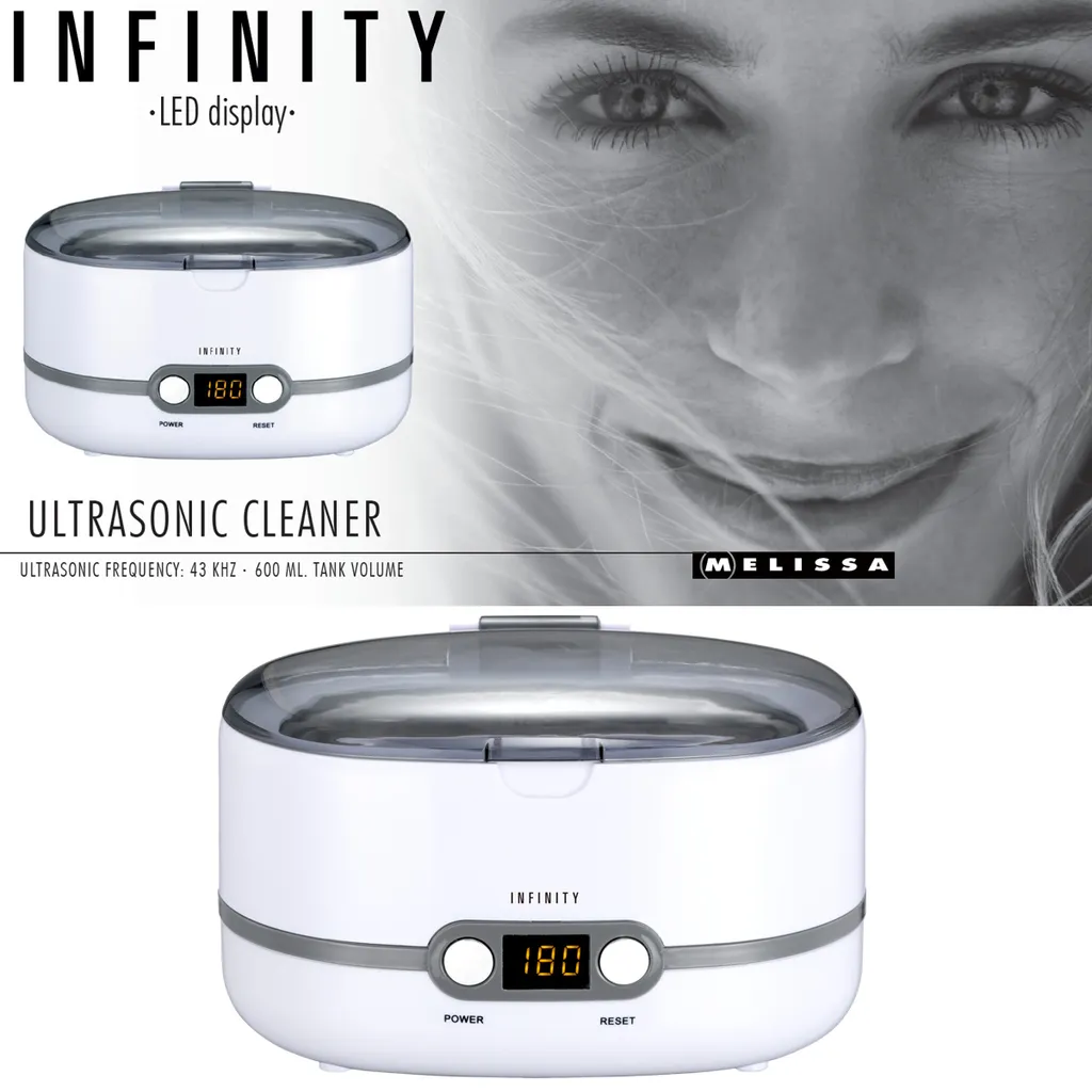 Melissa „INFINITY“ 16800031 UV-Sterilisator Ultraschall ReinigerDigitaler Ultraschallreiniger Reinigungsgerät Mit Timer Für Brillen Schmuck, 600ml 7 Melissa „INFINITY“ 16800031 UV-Sterilisator Ultraschall ReinigerDigitaler Ultraschallreiniger Reinigungsgerät Mit Timer Für Brillen Schmuck, 600ml – Bild 5