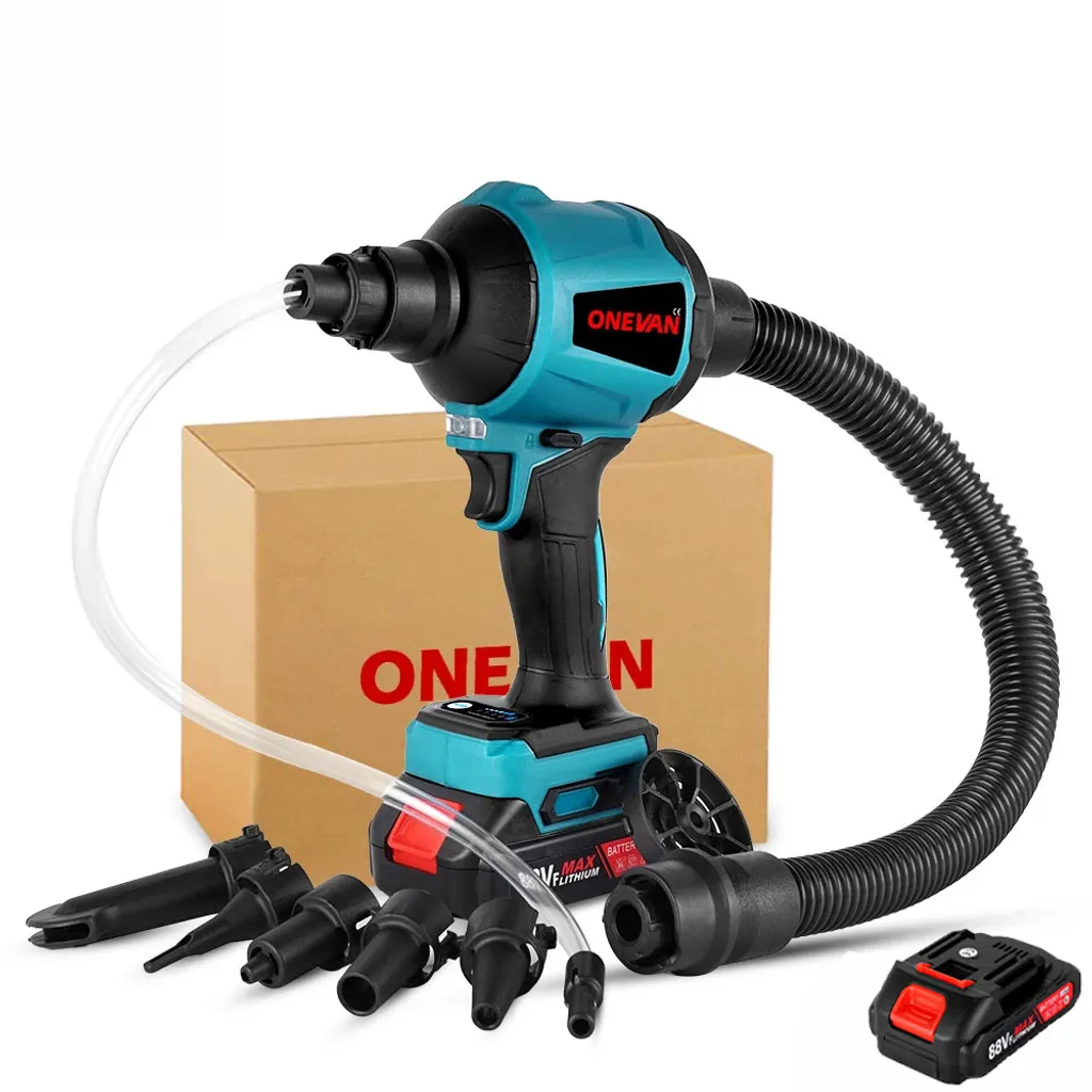 ONEVAN 1000W Kabelloser Staubgebläse Elektrisch Staubtuch Handstaubsauger Luftpumpe Mit 1 Akku Und 5 Düsen 3 ONEVAN 1000W Kabelloser Staubgebläse Elektrisch Staubtuch Handstaubsauger Luftpumpe Mit 1 Akku Und 5 Düsen